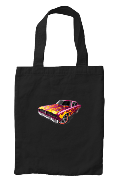 Сумка з принтом "Кастом автомобіль". Авто, автомобіль, аерографія, вогонь, кастом, машина, полум я, тюнінг. 2070702