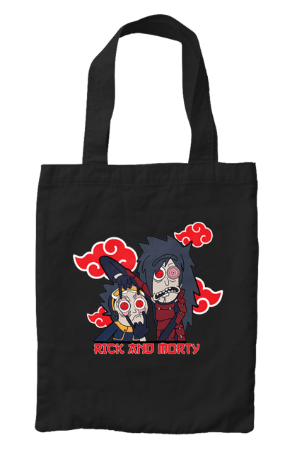 Bag with prints Rick and Morty. Adventures, black humor, cartoon, naruto, rick, rick and morty, sci-fi, tragicomedy. 2070702