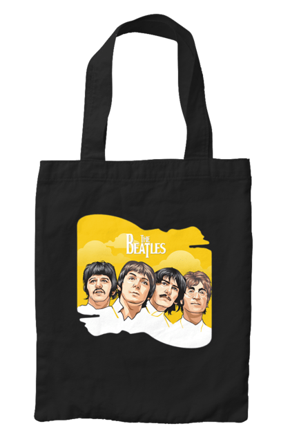 Bag with prints The Beatles. Beatles, george harrison, john lennon, liverpool four, music, paul mccartney, ringo starr. 2070702