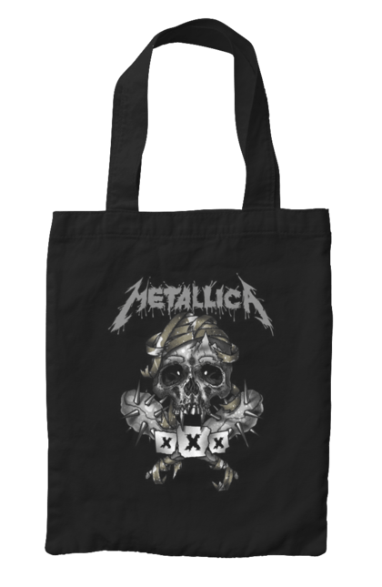 Сумка з принтом "Metallica". Група, металіка, музика, спід метал, треш метал, хард рок, хеві метал, череп. CustomPrint.market