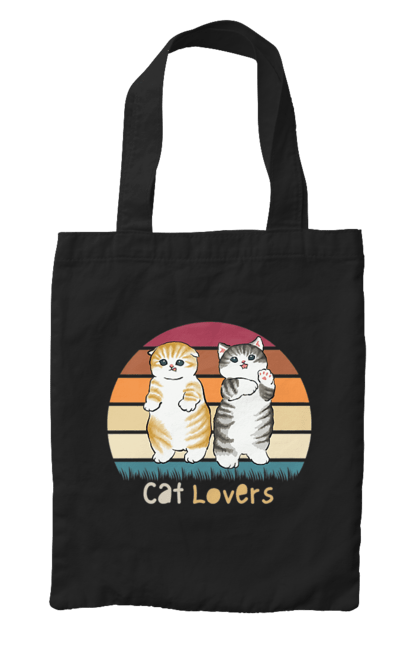 Bag with prints Cat Lovers. Animal, animal lover, cat, cat lover, cat lover gift, cat lovers, cats, cute, kitten. 2070702