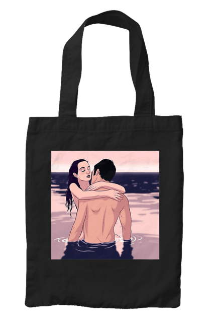 Сумка з принтом "Парочка Обнімається В Річці". Голо, кохання, пара. 2070702