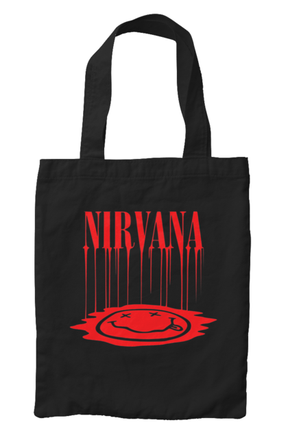 Bag with prints Nirvana. Alternative rock, grunge, hard rock, kurt cobain, nirvana, punk rock, rock band. 2070702