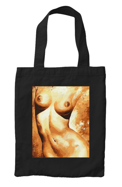 Сумка з принтом "Краса тіла". Вигини жіночого тіла, грація тіла, груди, жіноче тіло, жіночі груди, краса тіла. 2070702