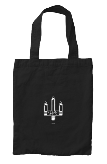 Сумка з принтом "Артфронт білий моноцвіт". Sarabeevart, день незалежності, друк, купити, патріотична, україна, фронт. 2070702