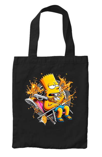 Bag with prints Bart Simpson Versace. Bart, cartoon, serial, simpson, versace. 2070702