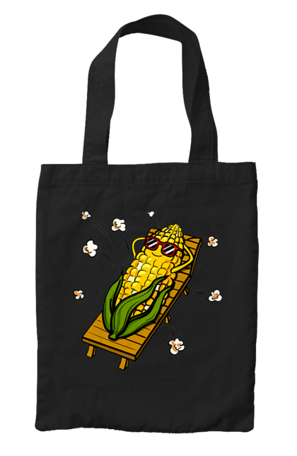 Сумка з принтом "Кукурудза Загоряє На Лежаках". Кукурудза, лежак, попкорн. 2070702