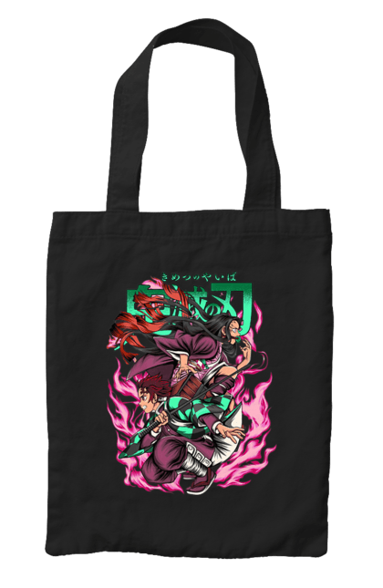 Bag with prints Demon Slayer Tanjiro. Anime, demon slayer, kamado tanjiro, manga, tanjiro. 2070702