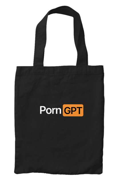 Сумка з принтом "Chat GPT porn мем". Chat, data, gpt, porn, programming, айті, айтішнік, дата, інтилект, штучний. CustomPrint.market