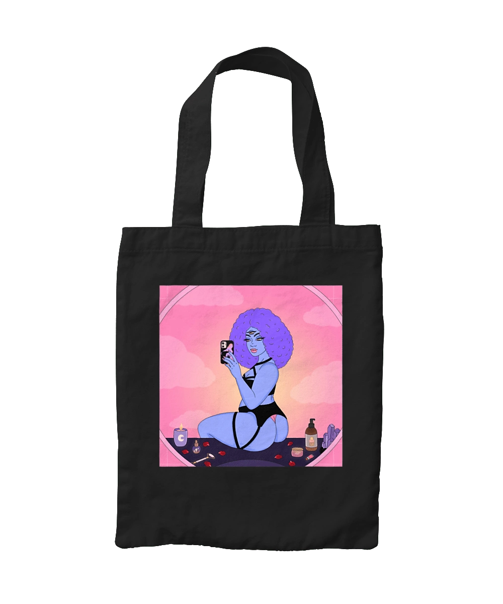 Purple Girl Photo In The Mirror