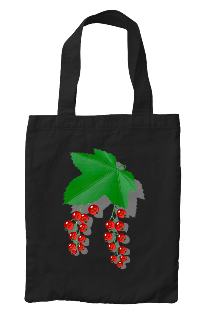 Сумка з принтом "Порічки Червоні". Делікатес, зріла, їжа, листя, літо, порічки, порічки червоні, смачно, смородина, стигла, урожай, червона, червона смородина, ягідка, ягода, ягоди. 2070702