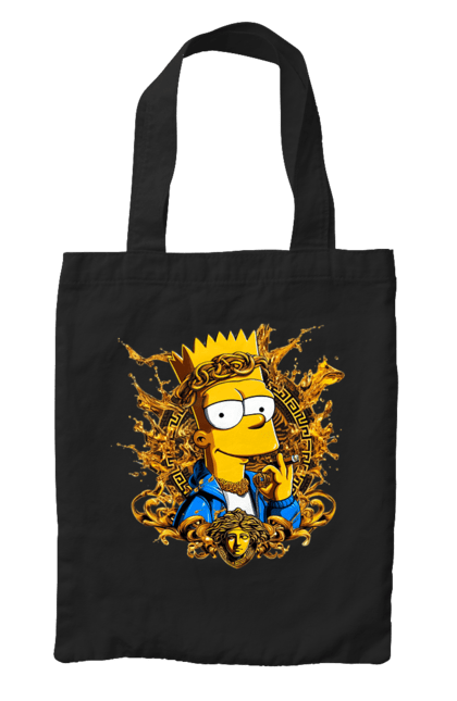 Bag with prints Bart Simpson Versace. Bart, cartoon, serial, simpson, versace. 2070702