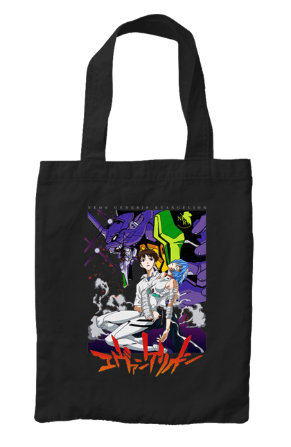 Bag with prints Evangelion. Anime, evangelion, eve, kaoru, manga, neon genesis evangelion, rei ayanami, shinji. 2070702