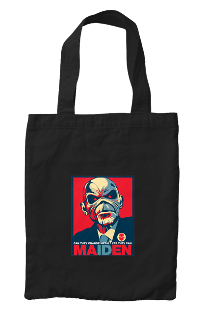 Сумка з принтом "Iron maiden". Band logo, heavy music, iron maiden, monster, rock, rock band, rock music. PrintMarket - інтернет-магазин одягу та аксесуарів з принтами плюс конструктор принтів - створи свій унікальний дизайн