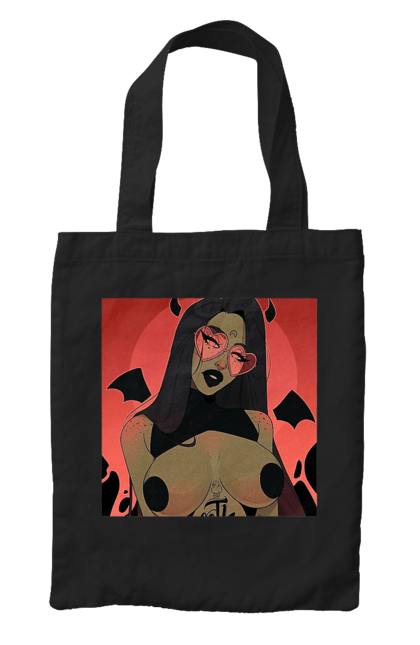 Сумка з принтом "Диявол З Цицьками". Гола, диявол, сиськи. 2070702