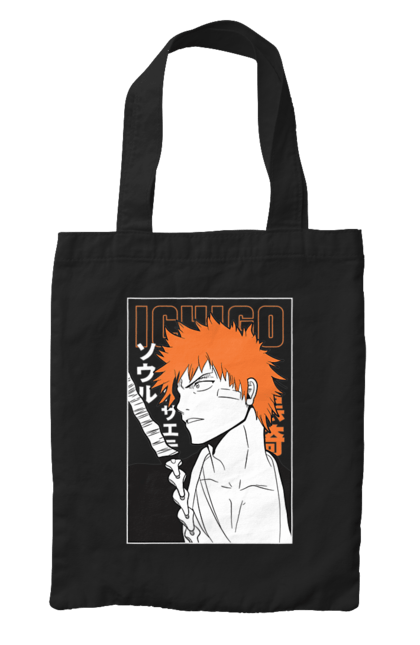 Сумка с принтом Блич Ичиго Куросаки. Anime, bleach, ichigo kurosaki, manga, аниме, блич, ичиго, ичиго куросаки, манга. 2070702