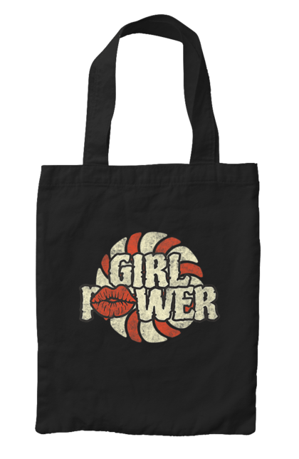 Сумка з принтом "Girl Power". Girl power, гасло, дівчата, дівчата можуть, жінки, жіноча сила, незалежність, сила, фемінізм. 2070702