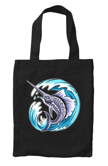 Сумка з принтом "Риба Меч І Хвиля". Риба меч, хвиля. 2070702