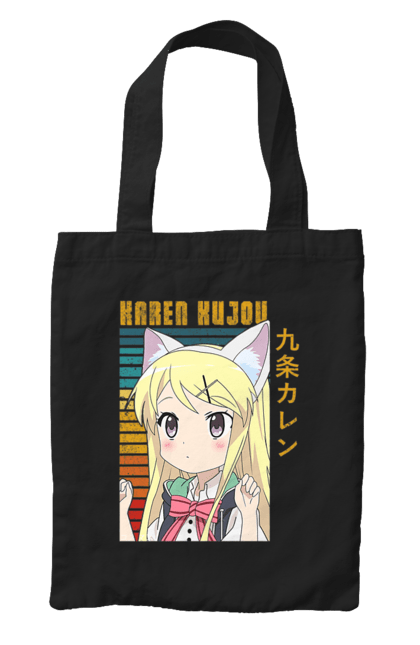 Bag with prints Kiniro Mosaic Karen Kujo. Anime, gold mosaic, karen, karen kujo, kiniro mosaic, kinmoza, manga. 2070702