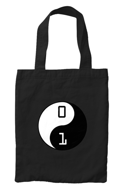 Сумка з принтом "Інь Янь". Angular, c, css, html, it, javascript, jquery, php, python, react, svelt, vue, айтишник, айті, гумор, код, кодувати, прогер, програміст, програмісти, ти ж, ти ж програміст, тиж програміст. 2070702