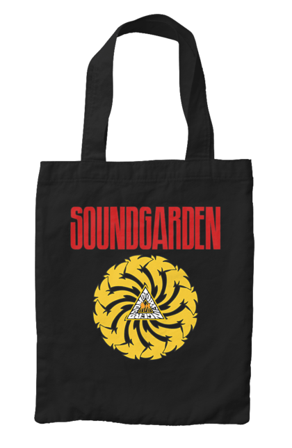 Сумка с принтом Soundgarden. Sound garden, soundgarden, альтернативный рок, гранж, группа, метал, музыка, рок, хард-рок. 2070702