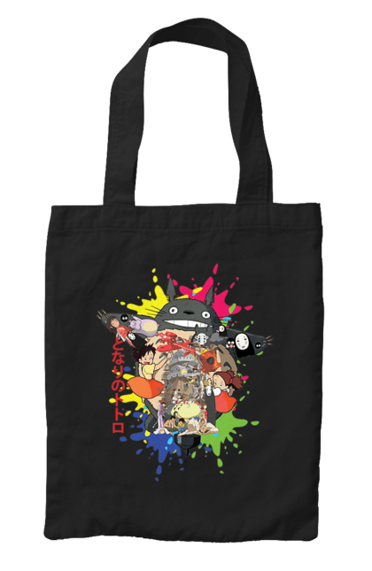 Bag with prints Totoro. Adventures, anime, comedy drama, fantasy, film, my neighbor totoro, tv series. 2070702