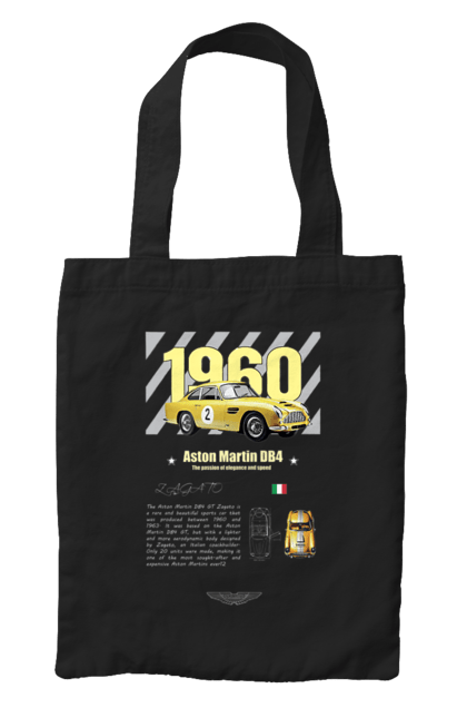 Bag with prints Aston Martin DB4. Aston martin, auto, automobile, car, db4, race, sport, sport car. 2070702