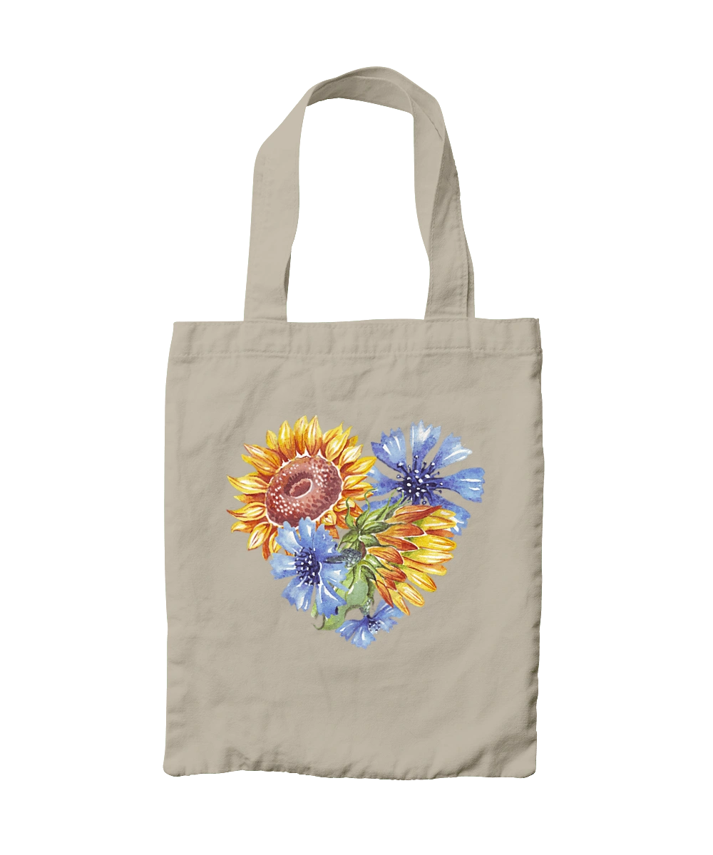 The heart is sunflowers and violets