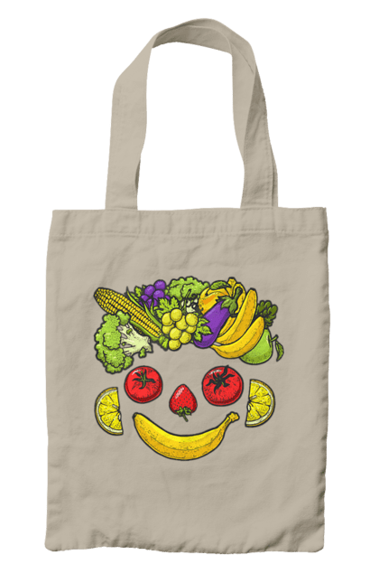 Сумка з принтом "Зсж Посмішка". Зож, овоч, посмішка, фрукт. 2070702