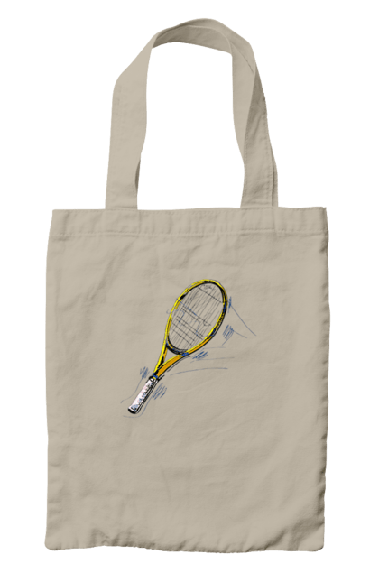 Сумка з принтом "Ракетка Великий теніс". Великий теніс, гравці, грунт, м`яч, призовий фонд, ракетка, спонсор, турнір на ґрунті, турнірна сітка. 2070702
