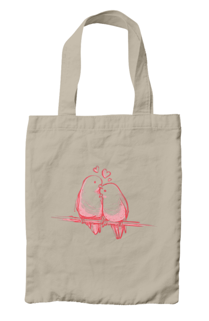 Сумка з принтом "Закохані Попугайчики". Закохані, папуги. 2070702