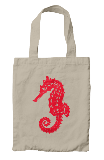 Сумка з принтом "Морський коник". Відпочинок, квіти, літні канікули, літо, море, морський коник, морські жителі. 2070702