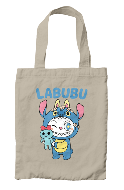 Сумка з принтом "Лабубу". Іграшка лабубу, лабубу, лабубу кока кола, мерч лабубу, мила, синя лабаба, смішна лабубу. 2070702