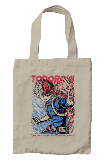 Bag with prints My Hero Academia Shoto Todoroki. Anime, manga, my hero academia, shoto, shoto todoroki, todoroki, yue academy. 2070702