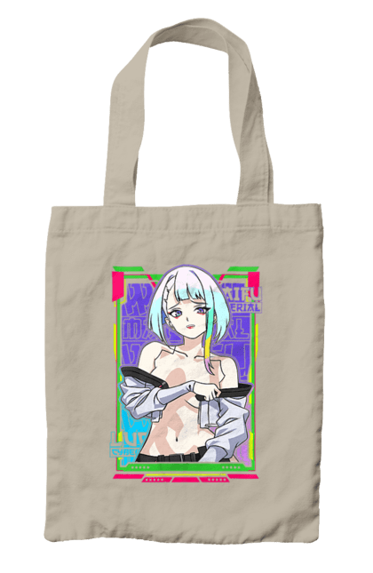 Bag with prints Cyberpunk: Edgerunners Lucy. Anime, cd project, cyberpunk, edgerunners, game, lucy, netflix, video game. 2070702