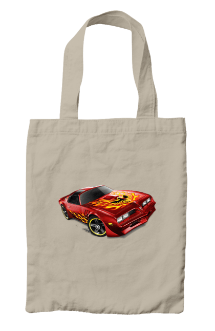Сумка з принтом "Машина червона, швидкісна". Їзда, колеса, машина, швидкість. 2070702