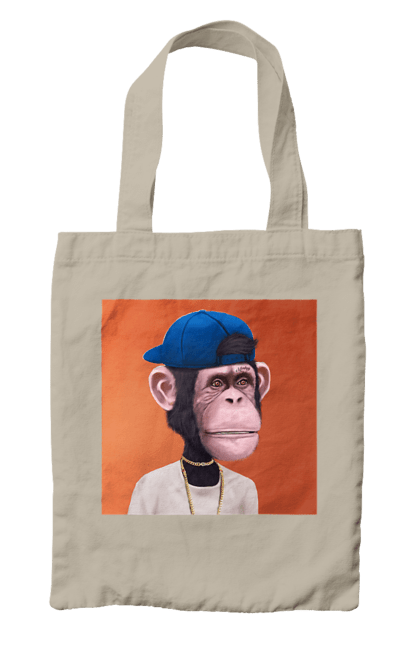 Сумка з принтом "Мавпочка 6". Nft, персонаж, принти, ручне малювання, футболки. CustomPrint.market