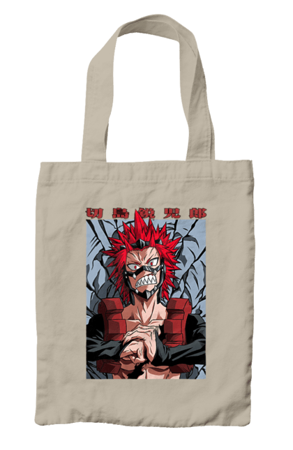 Сумка з принтом "Моя академія героїв Ейджіро Кірішіма". Eijiro kirishima, my hero academy, red riot, аніме, ейджіро киришима, ейджіро кірішіма, манга, моя академія героїв, моя геройська академія, червоний бунтар. 2070702