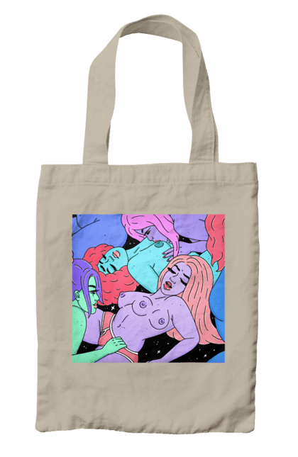 Bag with prints Alien Girls. Aliens, girls, multicolored, space. 2070702