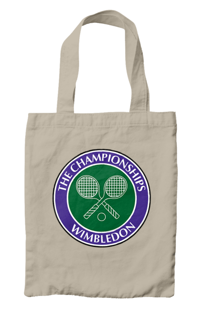 Сумка з принтом "Wimbledon тенісний турнір". Великий теніс, велокобритання, гравці, лондон, м`яч, призовий фонд, ракетка, спонсор, турнір на траві, турнірна сітка. futbolka.stylus.ua