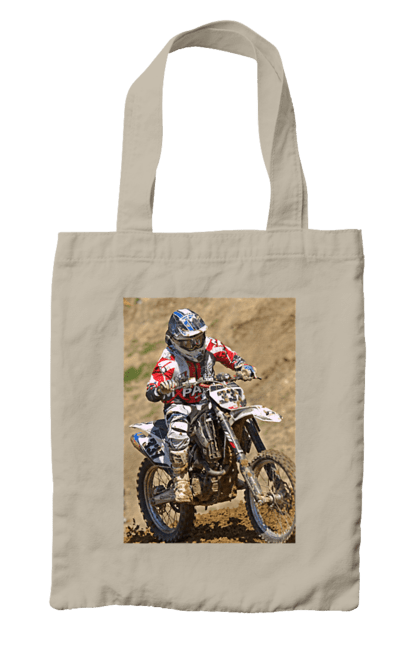Сумка с принтом МОТОГОНЩИК. Мото, мотогонщик, мотоцикл, спорт, спортсмен. 2070702