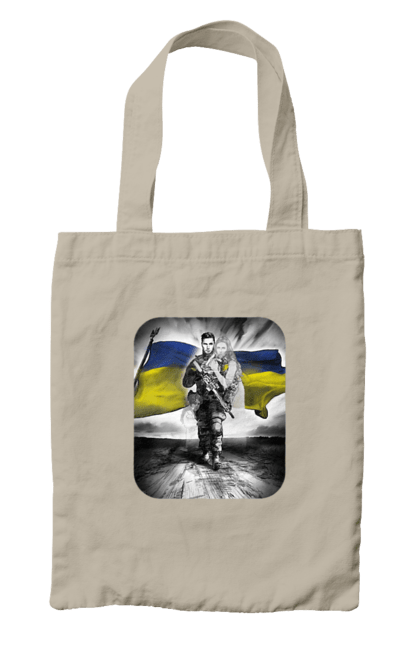 Сумка з принтом "Захисник України". Дівчина, захисник, прапор, прапор україни, символіка, сиьволіка, україна. 2070702