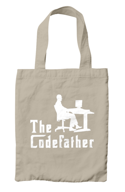 Сумка з принтом "Батько коду". Айті, айтішник, батько коду, для айтішника, для програміста, подарунок айтішнику, подарунок програмісту, програміст, розробник. CustomPrint.market