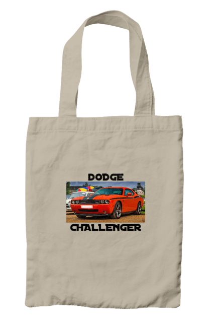 Сумка з принтом "Додж челенджер". Авто, автомобіль, американська легенда, додж челенджер, класичне авто, культовий автомобіль, масл кар, потужний автомобіль. 2070702