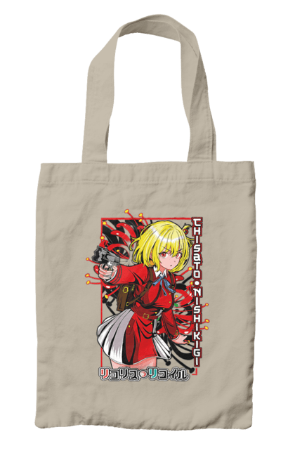 Bag with prints Lycoris Recoil Chisato Nishikigi. Agent, anime, chisato nishikigi, lycoris recoil, manga. 2070702