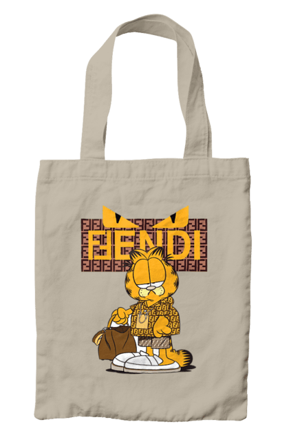 Сумка з принтом "Fendi Гарфілд". Fendi, garfield, бренд, будинок моди, гарфілд, італія, люкс, мода, сумка, фенді. 2070702