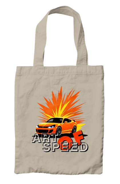 Сумка з принтом "Мистецтво швидкості". Авто, автомобіліст, автомобіль, водій, швидкість. 2070702