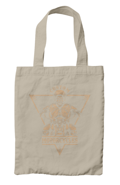 Сумка з принтом "Скелет на мотоциклі". Драйв, мотоцикл, скелет. 2070702