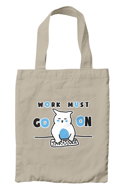 Сумка з принтом "Робота не вовк". Айті, кіт, коти, котики, робота. 2070702