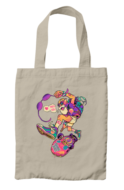 Сумка з принтом "Дід на хвилі". Будь молодим, вогонь, ганяй, грай, дід та скейт, драйв, крутий дід, молодість у душі, спорт, старість. 2070702